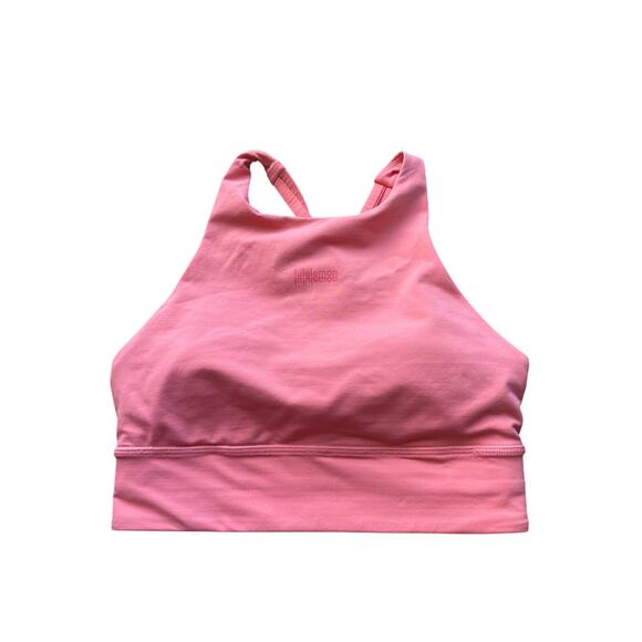 Lululemon Energy High-Neck Longline Bra *Medium Support Raspberry Cream 6 - Picture 4 of 7